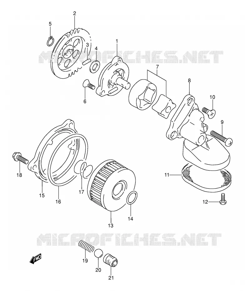 OIL PUMP Suzuki MOTO 250 DR 1992  DR250SN(E24)