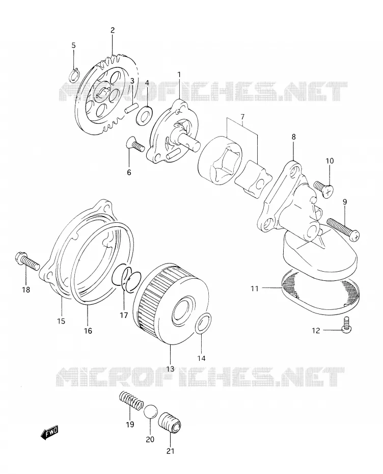 OIL PUMP Suzuki MOTO 350 DR 1993  DR350P(E28)