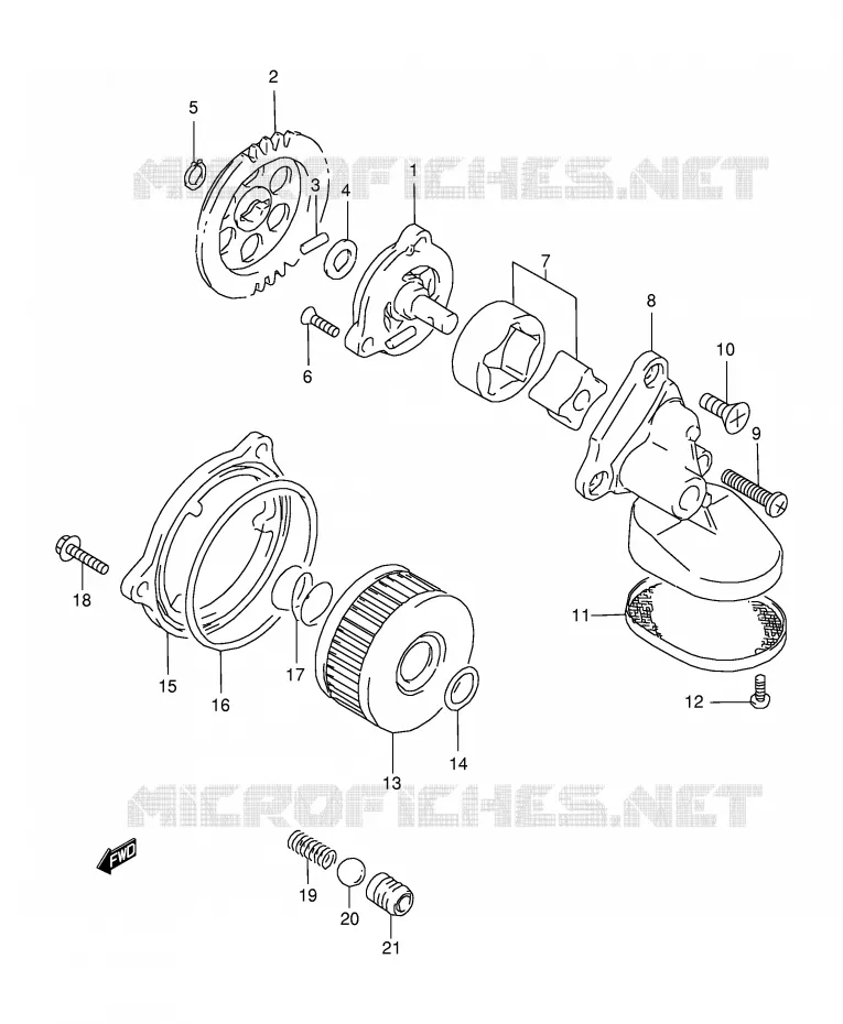 OIL PUMP Suzuki MOTO 350 DR 1994  DR350SER(E2)