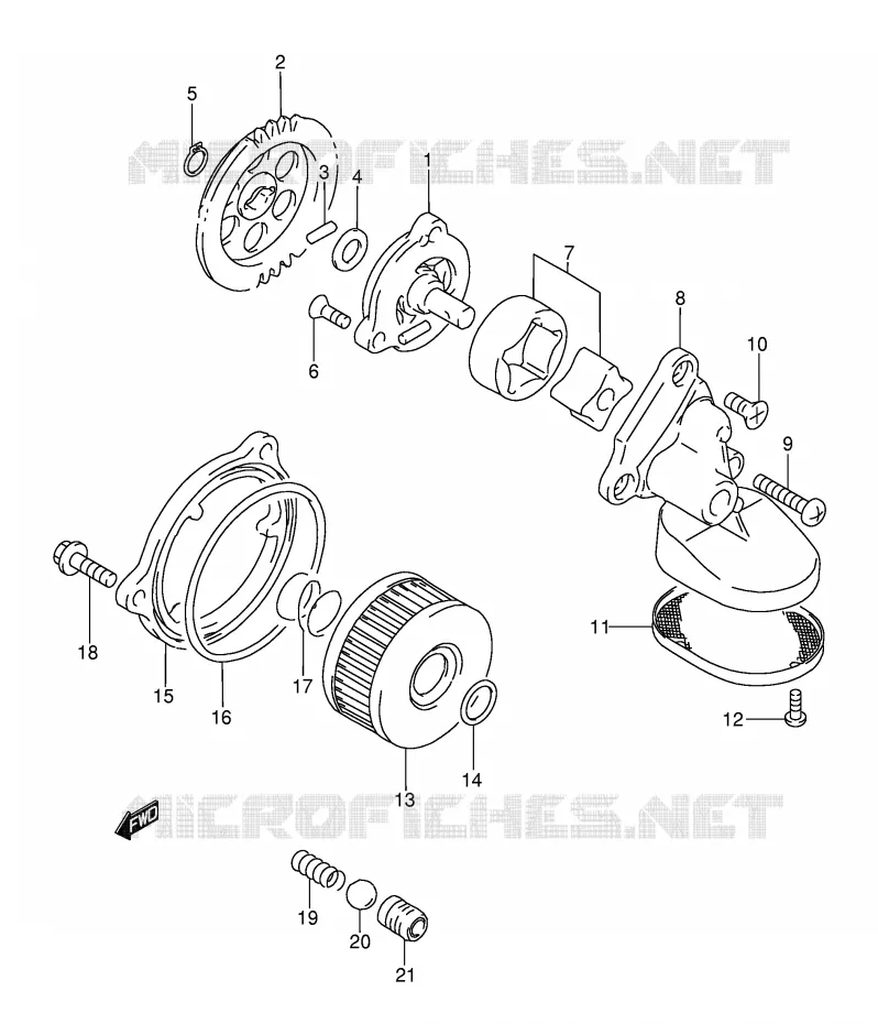 OIL PUMP Suzuki MOTO 350 DR 1995  DR350S(E3)