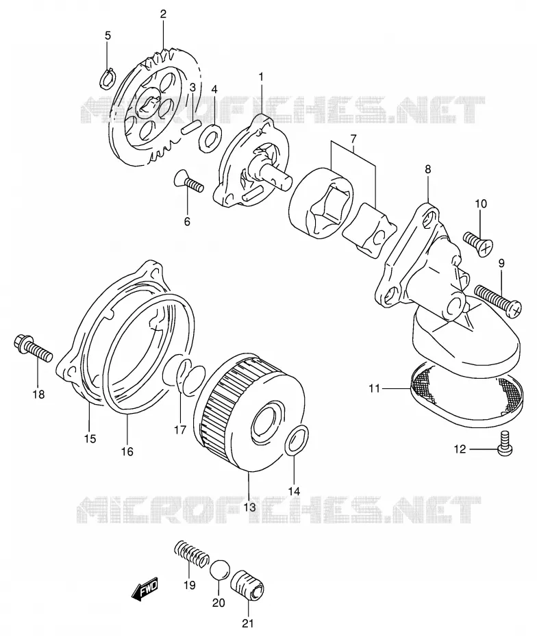 OIL PUMP Suzuki MOTO 350 DR 1999  DR350X(E1)