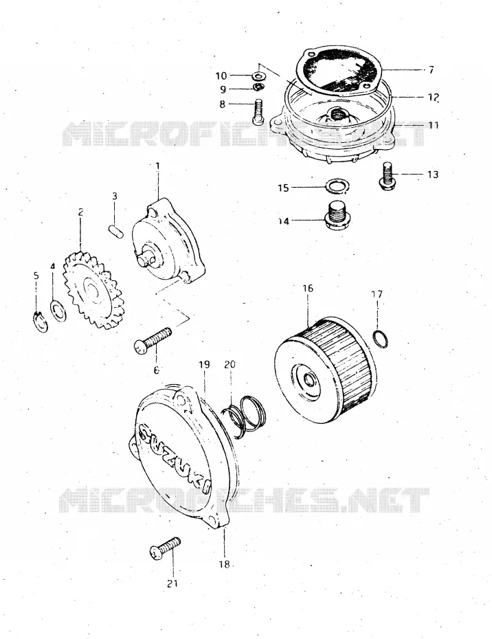 OIL PUMP Suzuki MOTO 500 DR 1983  DR500SD(E1)