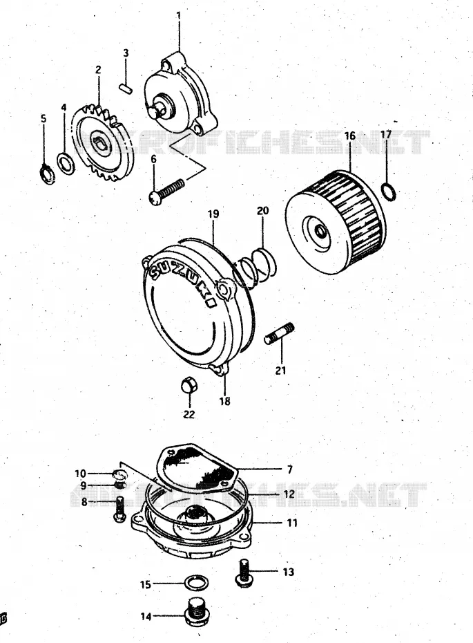 OIL PUMP Suzuki MOTO 500 DR 1986  DR500RG(G/H/J)