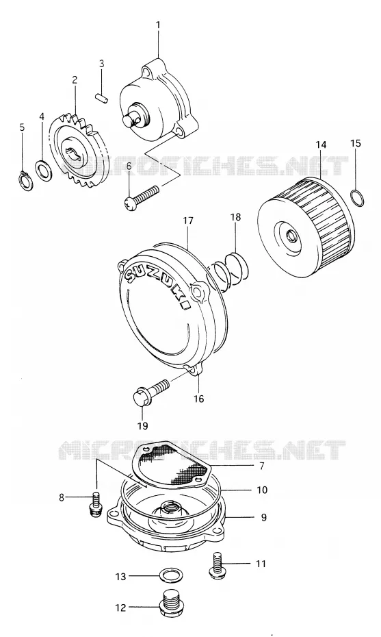 OIL PUMP Suzuki MOTO 650 DR 1991  DR650RSM(E2)