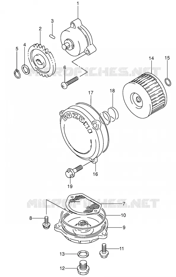 OIL PUMP Suzuki MOTO 650 DR 1993  DR650RSEP(E4)