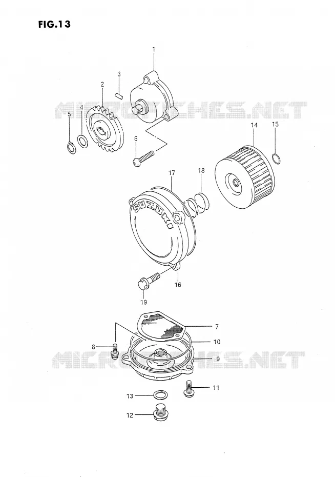 OIL PUMP Suzuki MOTO 650 DR 1993  DR650RUP(E4)