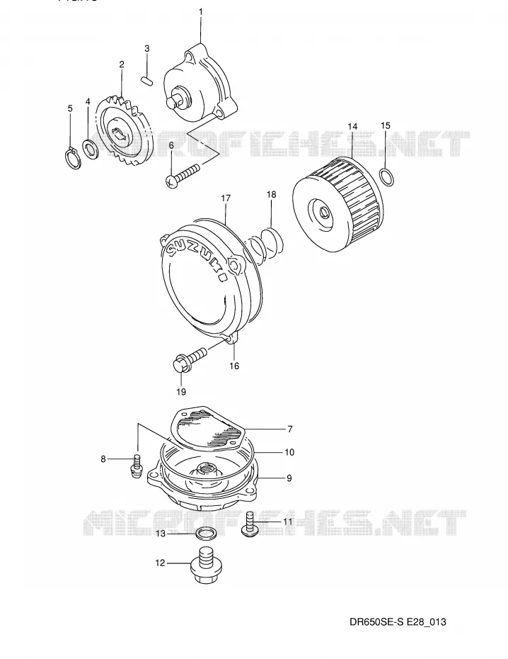 OIL PUMP Suzuki MOTO 650 DR 1994  DR650SER(E28)