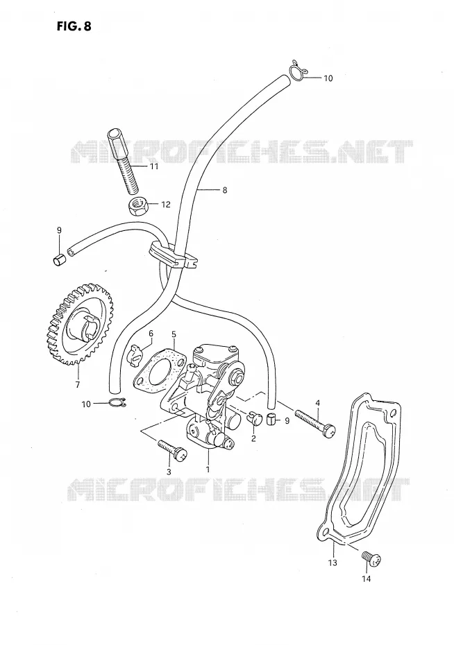 OIL PUMP Suzuki MOTO 80 DS 1989  DS80K(E3)