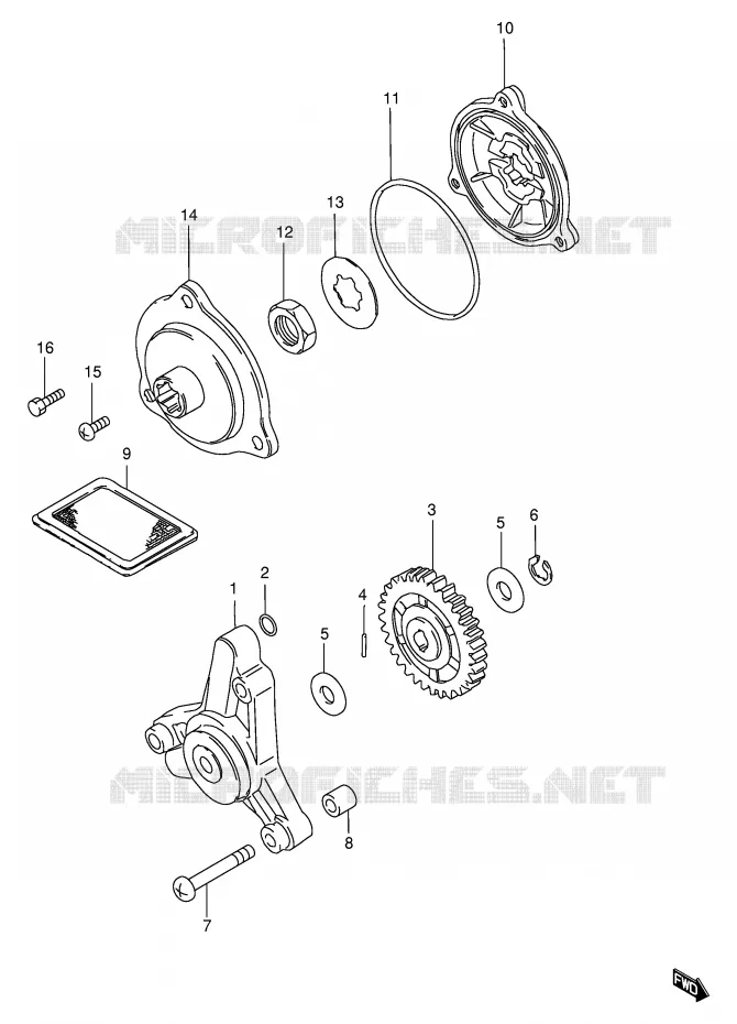 OIL PUMP Suzuki SCOOTER 100 FB 1994  FB100R(E71)
