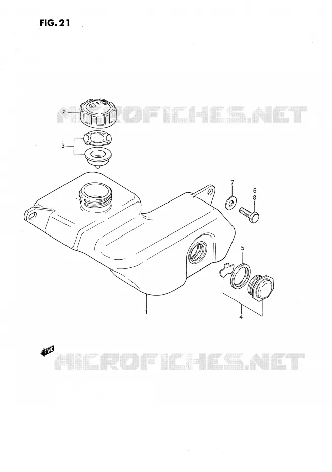 OIL TANK Suzuki MOTO 80 DS 1987  DS80H(E3)