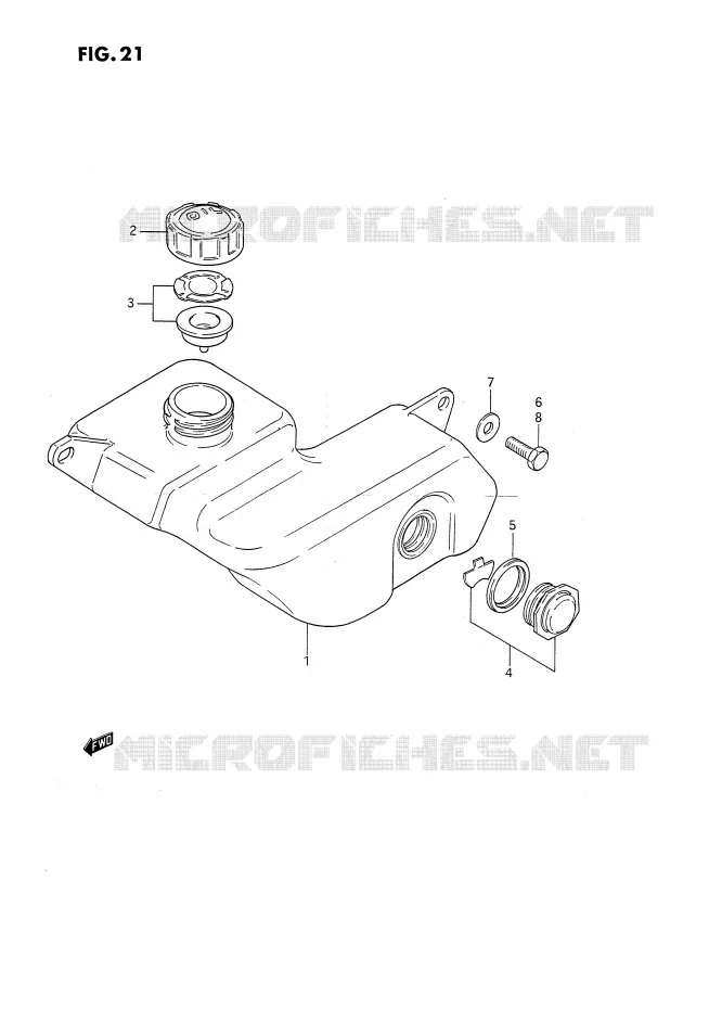 OIL TANK Suzuki MOTO 80 DS 1994  DS80R(E24)
