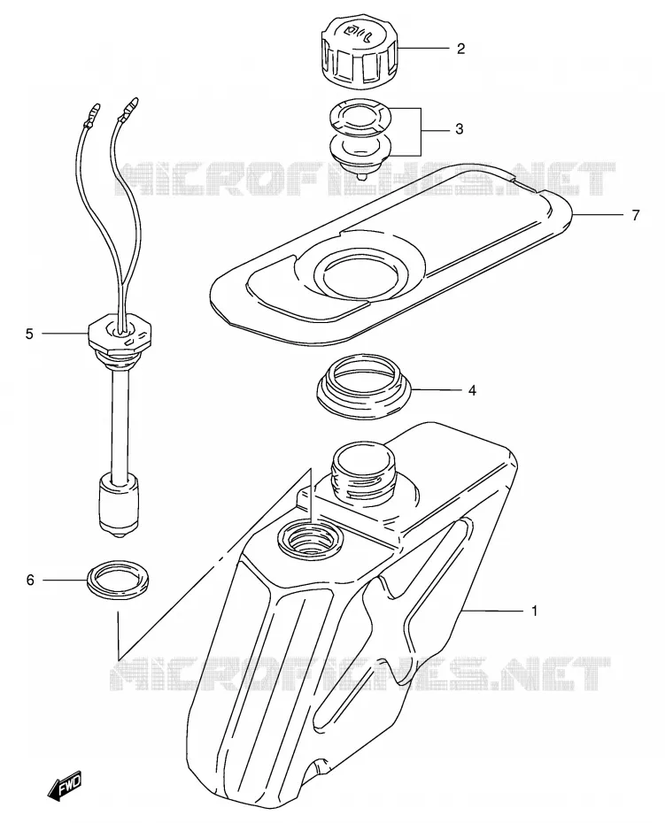 OIL TANK Suzuki SCOOTER 50 FM 1994  FM50AR(E20)
