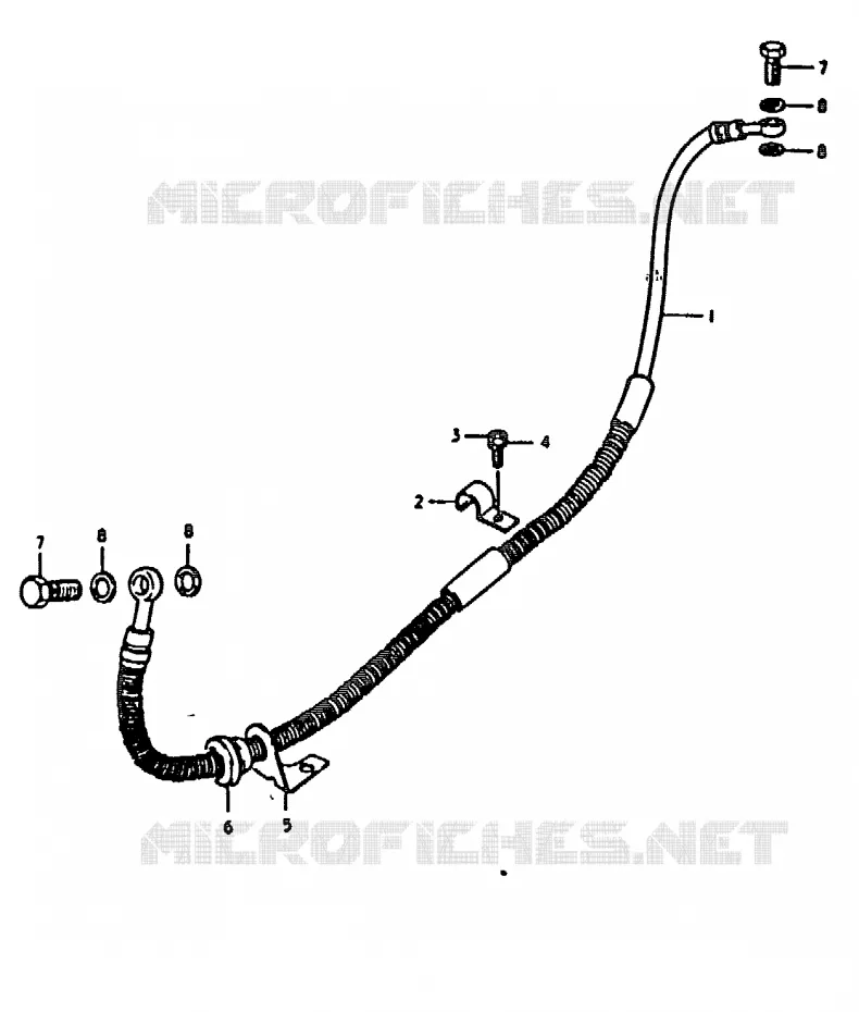 REAR BRAKE HOSE Suzuki MOTO 1000 GS 1978  GS1000EC(C/N)