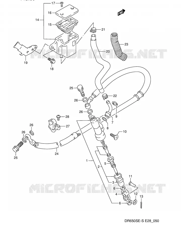 REAR BRAKE MASTER CYLINDER Suzuki MOTO 650 DR 1993  DR650SP(E28)