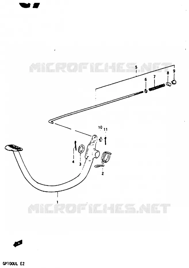 REAR BRAKE Suzuki MOTO 100 GP 1983  GP100UD(X/D/L)