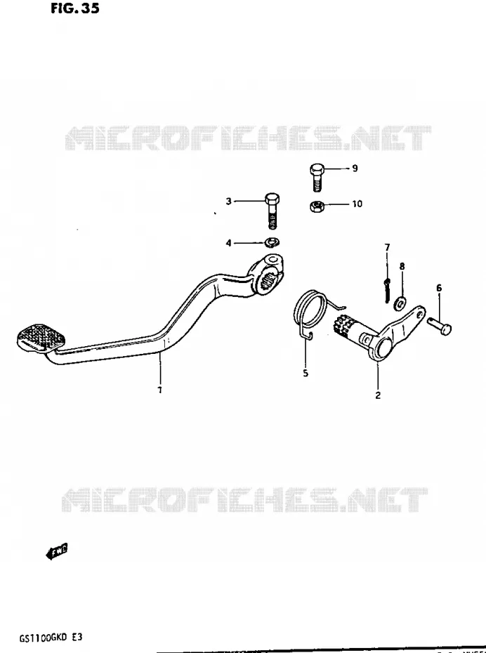 REAR BRAKE Suzuki MOTO 1100 GS-G 1982  GS1100GKZ(Z/2/D)