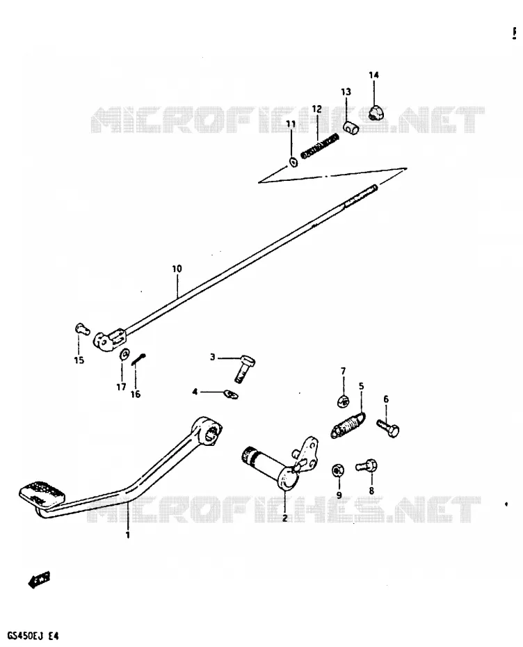 REAR BRAKE Suzuki MOTO 450 GS-S 1987  GS450SH(E/F/G/H/J)