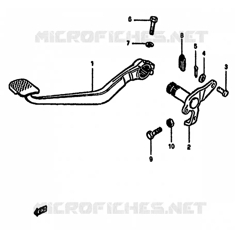 REAR BRAKE Suzuki MOTO 550 GS 1982  GS550MZ(X/Z)
