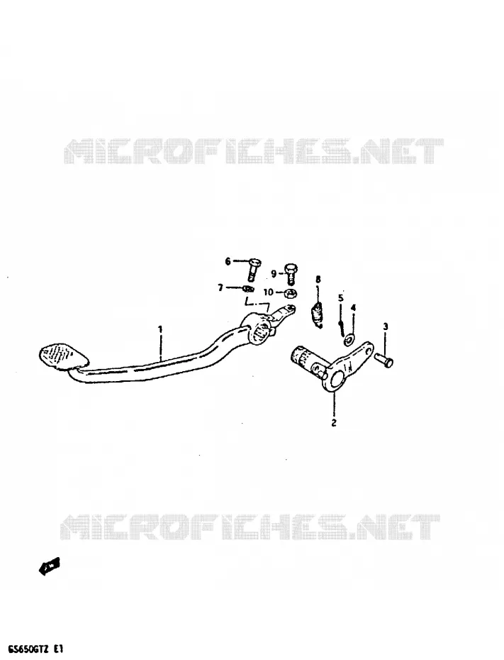 REAR BRAKE Suzuki MOTO 650 GS 1982  GS650GTZ(X/Z)