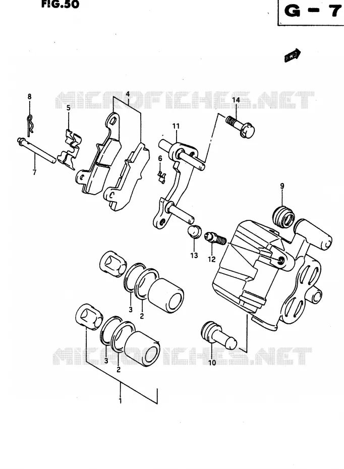 REAR CALIPER Suzuki MOTO 650 DR 1990  DR650RL(L)