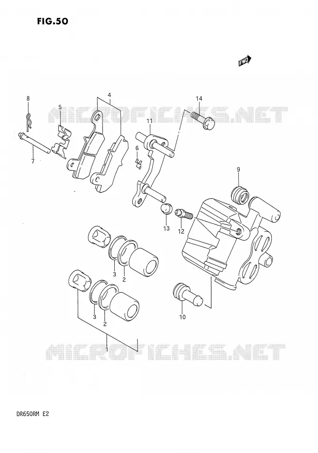 REAR CALIPER Suzuki MOTO 650 DR 1990  DR650RUL(E2)