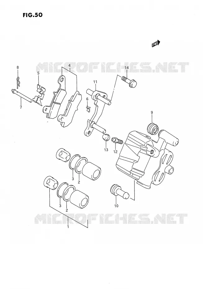 REAR CALIPER Suzuki MOTO 650 DR 1994  DR650RR(E4)