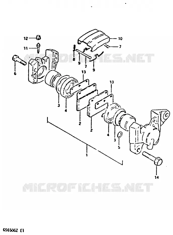 REAR CALIPER Suzuki MOTO 650 GS 1999  GS650GX(X/Z)