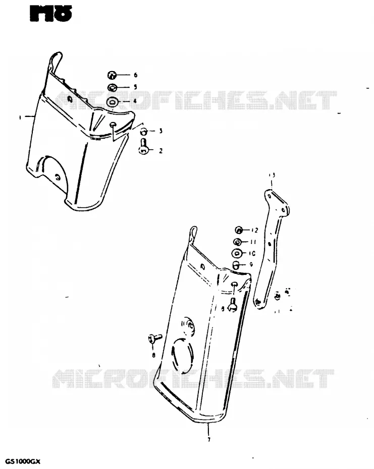 REAR FENDER EXTENSION Suzuki MOTO 1000 GS 1980  GS1000GT(X/T)