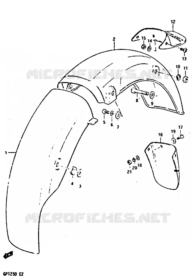 REAR FENDER Suzuki MOTO 125 GP 1983  GP125D(X/D)