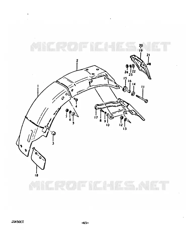 REAR FENDER Suzuki MOTO 450 GS-E 1980  GS450ET(T)