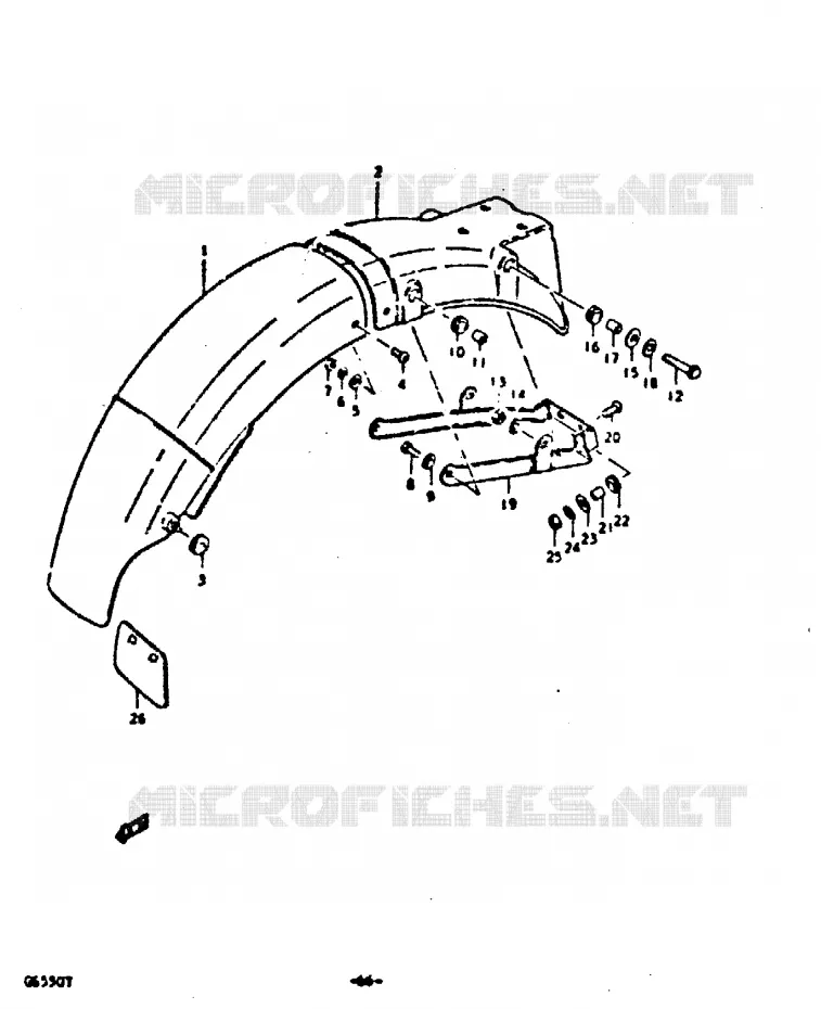 REAR FENDER Suzuki MOTO 550 GS 1980  GS550ET(T)