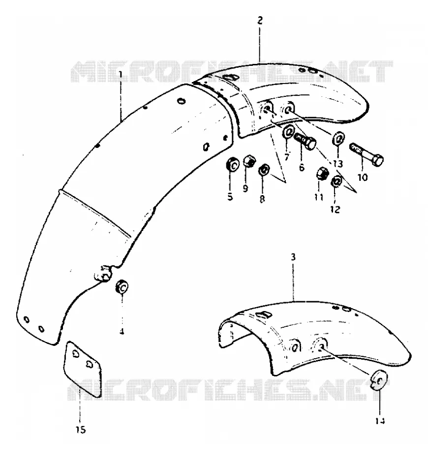 REAR FENDER Suzuki MOTO 550 GS 1981  GS550LX