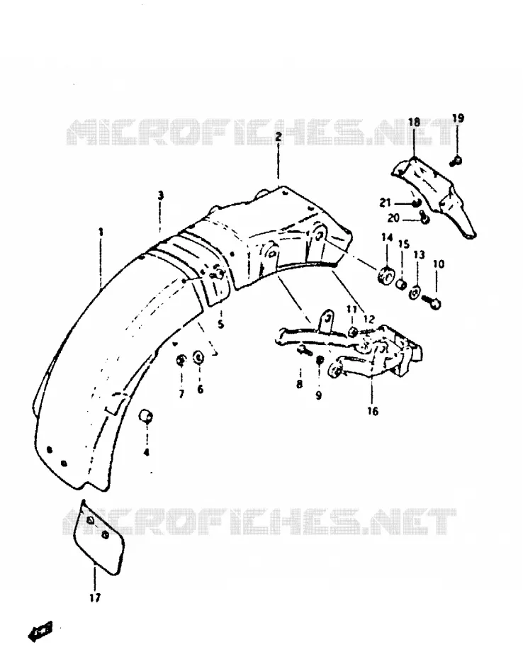 REAR FENDER Suzuki MOTO 650 GS 1983  GS650GTD