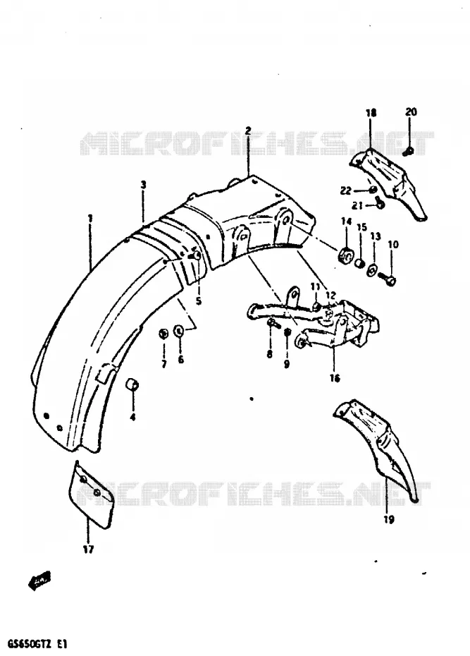 REAR FENDER Suzuki MOTO 650 GS 1999  GS650GTX(X/Z)
