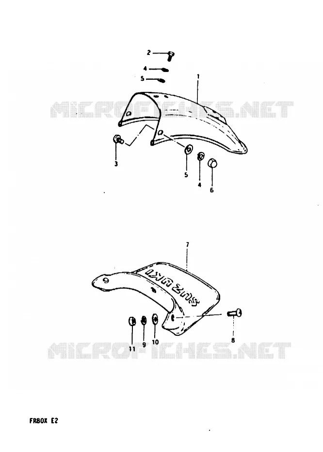 REAR FENDER Suzuki SCOOTER 80 FR 1981  FR80X