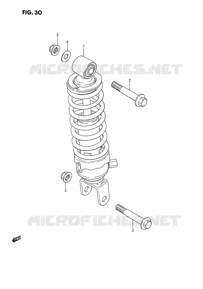 REAR SHOCK ABSORBER Suzuki MOTO 80 DS 1987  DS80H(E3)