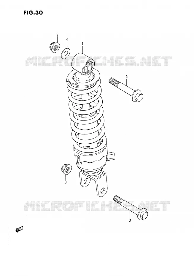REAR SHOCK ABSORBER Suzuki MOTO 80 DS 1992  DS80N(E24)