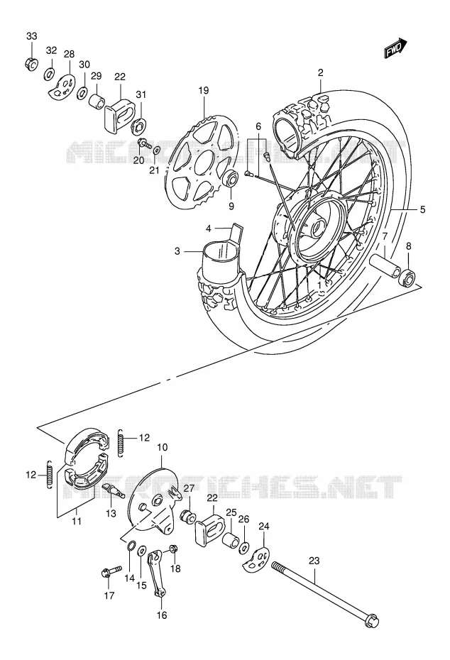 REAR WHEEL Suzuki MOTO 125 DR 2000  DR125SEY(E4)