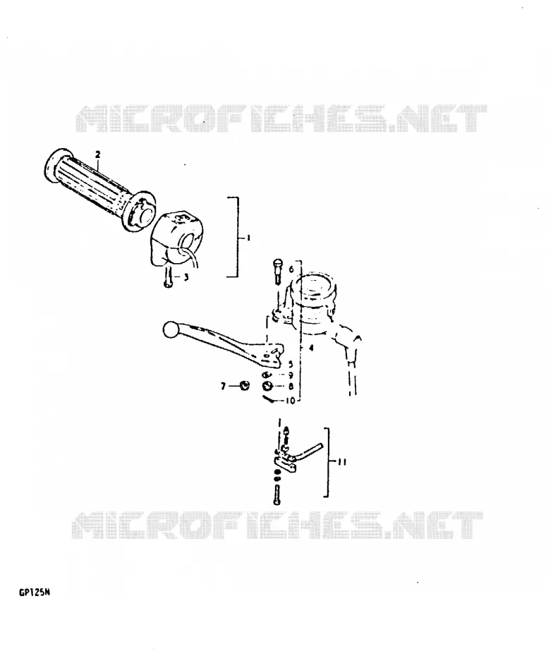 RIGHT SWITCH - HANDGRIP (GP125C, GP125N) Suzuki MOTO 125 GP 1978  GP125C(C/N)
