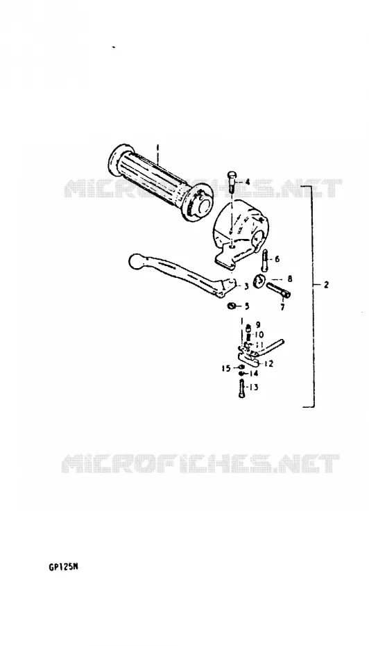 RIGHT SWITCH - HANDGRIP (GP125UC, GP125UN) Suzuki MOTO 125 GP 1992  GP125N(C/N)