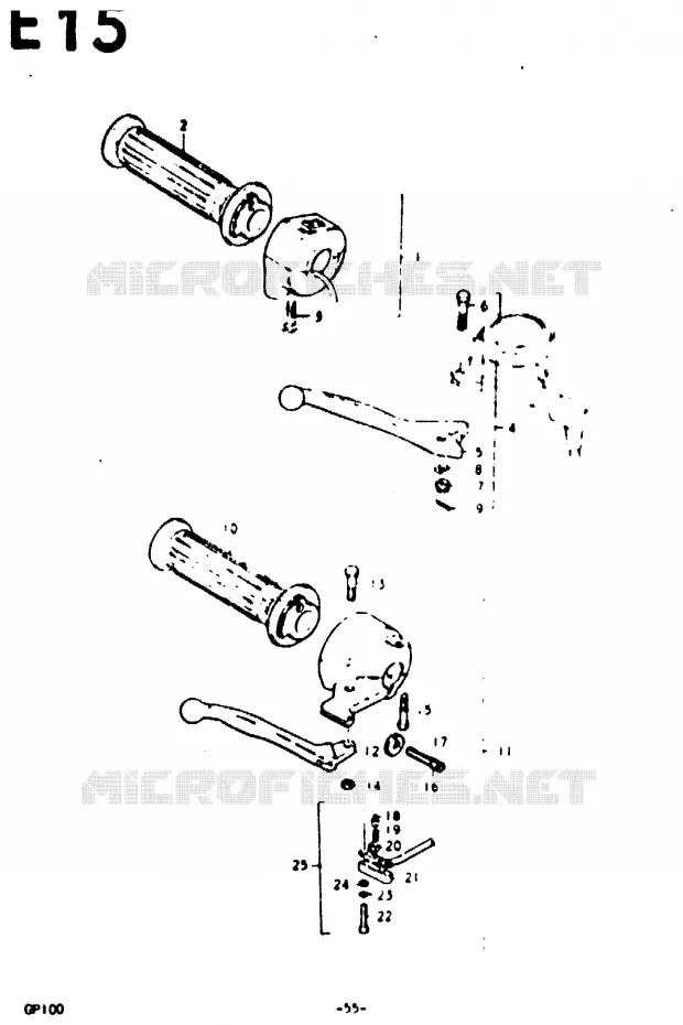 RIGHT SWITCH - HANDGRIP Suzuki MOTO 100 GP 1992  GP100UN(C/N)
