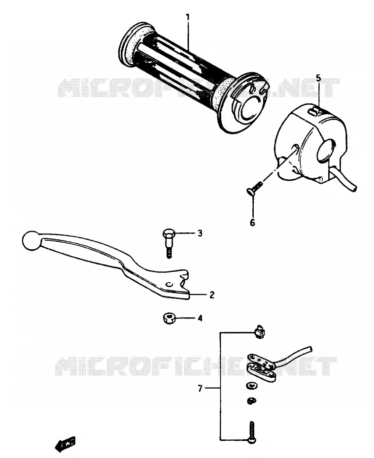 RIGHT SWITCH - HANDGRIP Suzuki MOTO 1100 GSX-E 1985  GSX1100EFF(E/F/G)