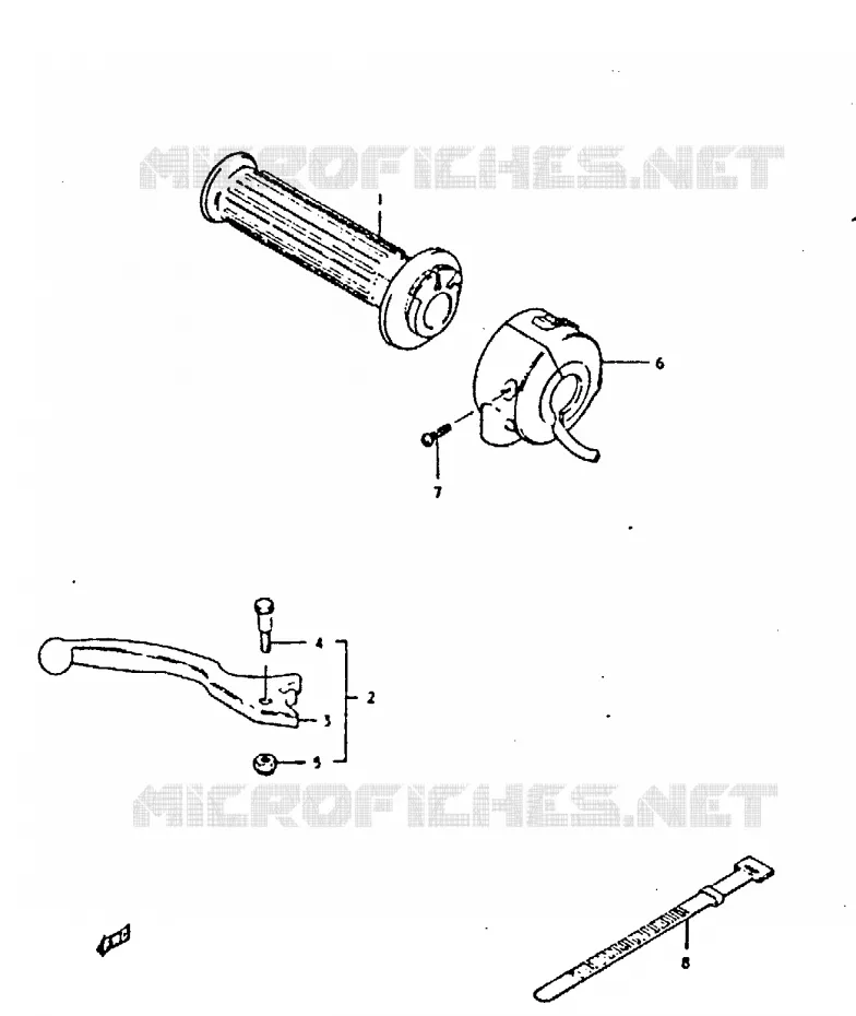 RIGHT SWITCH - HANDGRIP Suzuki MOTO 250 GS 1999  GS250TX(T/X)