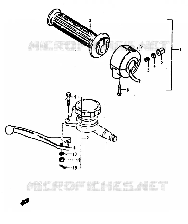 RIGHT SWITCH - HANDGRIP Suzuki MOTO 400 GS 1978  GS400C(C/N)