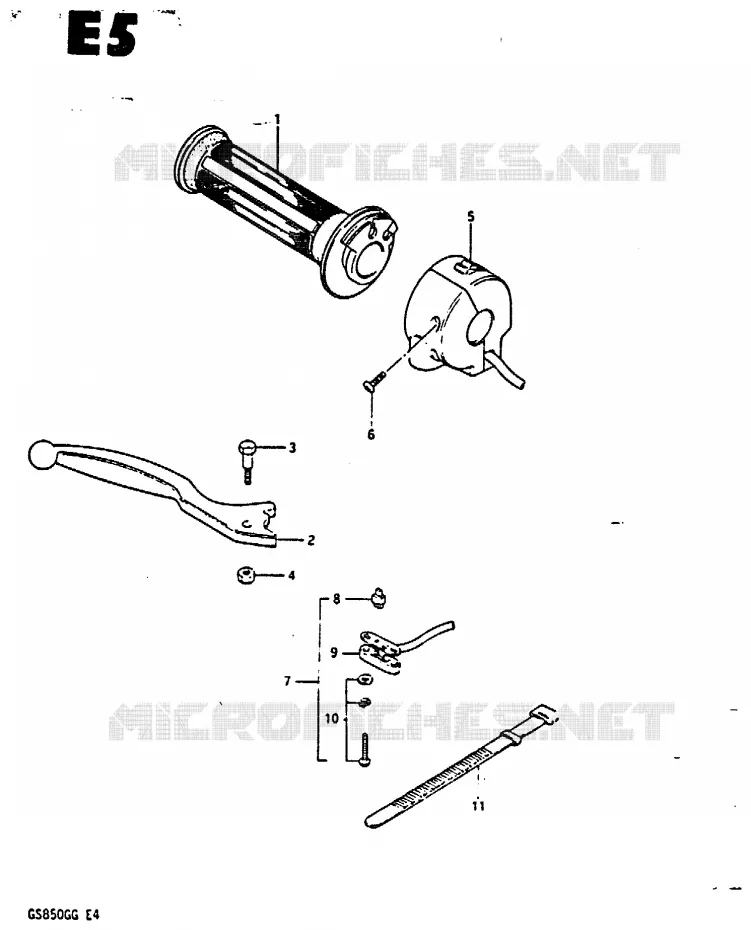 RIGHT SWITCH - HANDGRIP Suzuki MOTO 850 GS 1984  GS850GE(E4)