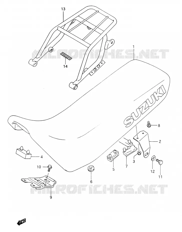 SEAT Suzuki MOTO 350 DR 1994  DR350R(E28)