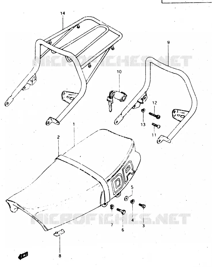 SEAT Suzuki MOTO 500 DR 1984  DR500SE(E1)