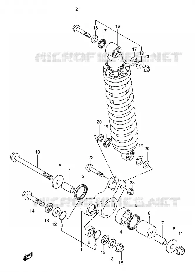 SHOCK ABSORBER LINKAGE Suzuki MOTO 125 DR 2001  DR125SEK1(E2)
