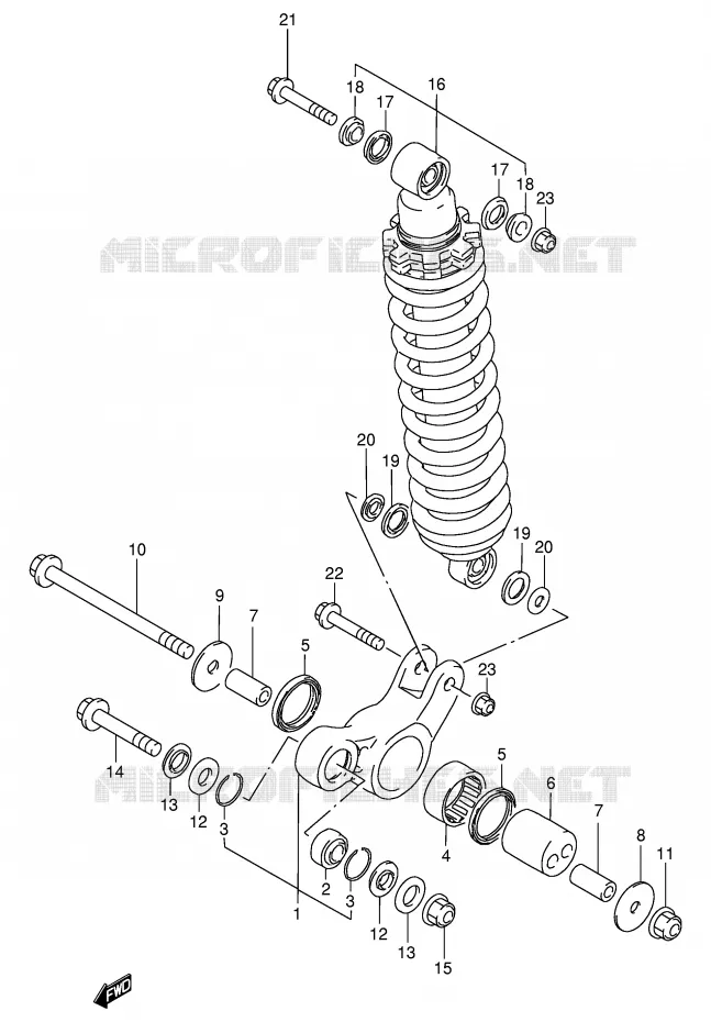 SHOCK ABSORBER LINKAGE Suzuki MOTO 200 DR 2003  DR200SEK3(E24)