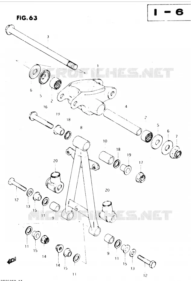 SHOCK ABSORBER LINKAGE Suzuki MOTO 250 DR 1982  DR250SZ(E1)